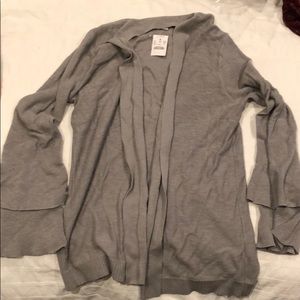 J. Crew Grey Belle Sleeved Cardigan